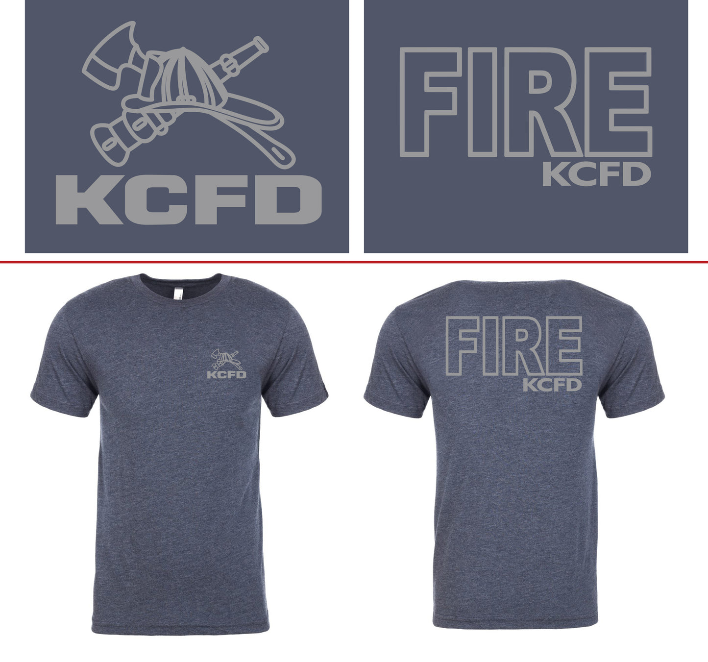 KCFD Triblend - Heathered Navy Blue